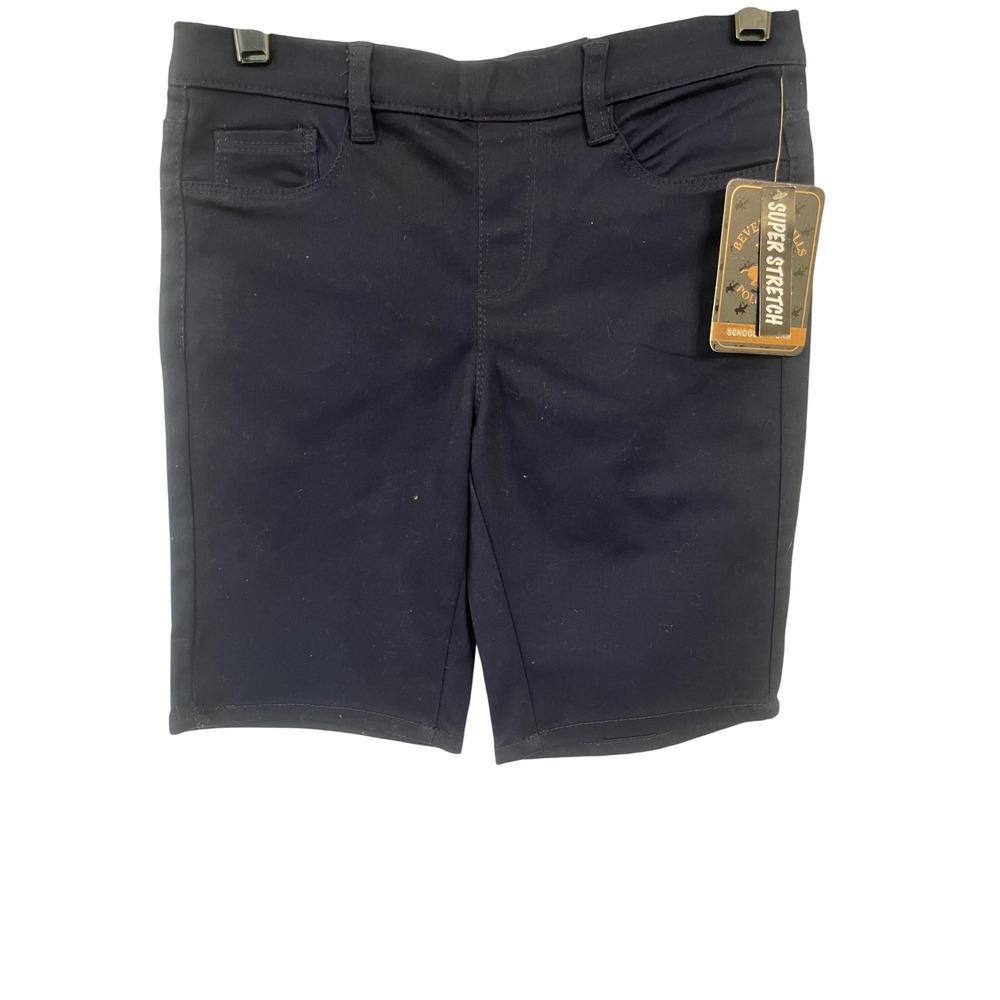 Beverly Hills Polo Club Boys Navy Blue School Uniform ‎ Stretch Shorts Size 12